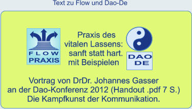 Text zu Flow und Dao-De